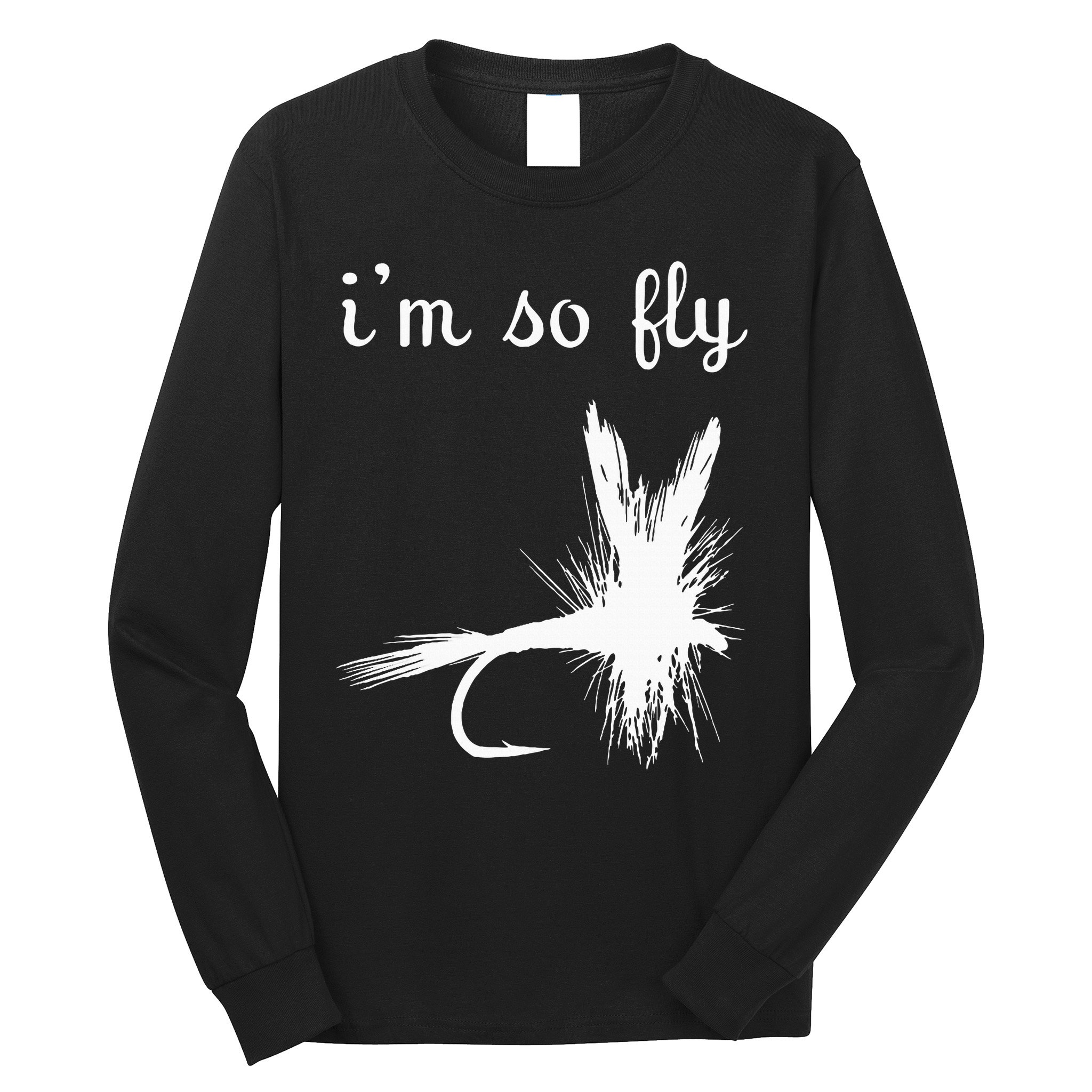 Fly Funny Fishing Long Sleeve Shirt