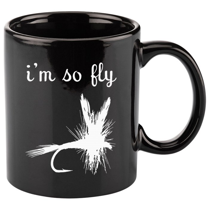 Fly Funny Fishing 11oz C Handle Ceramic Mug