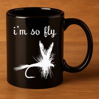 Fly Funny Fishing 11oz C Handle Ceramic Mug