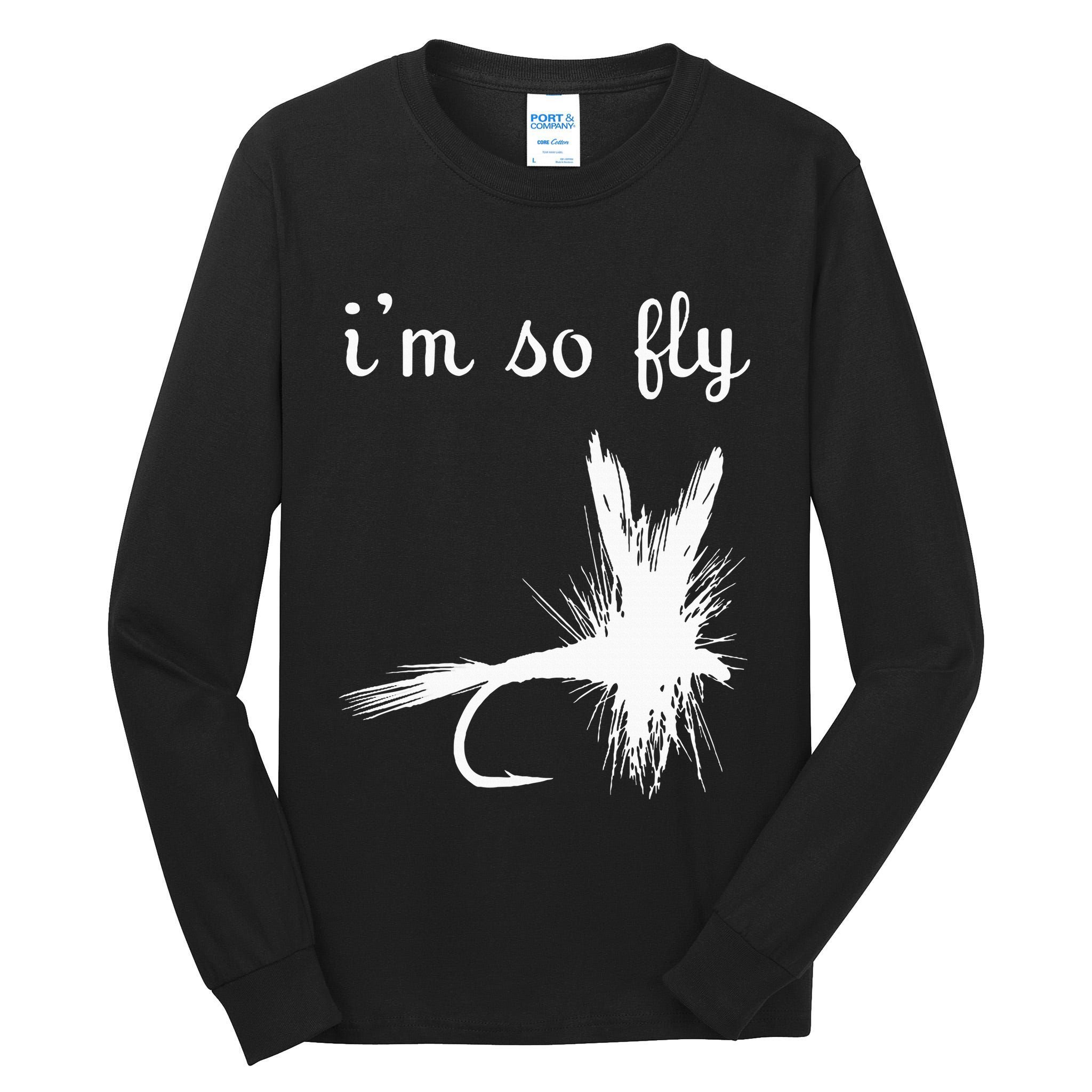 Fly Funny Fishing Tall Long Sleeve T-Shirt