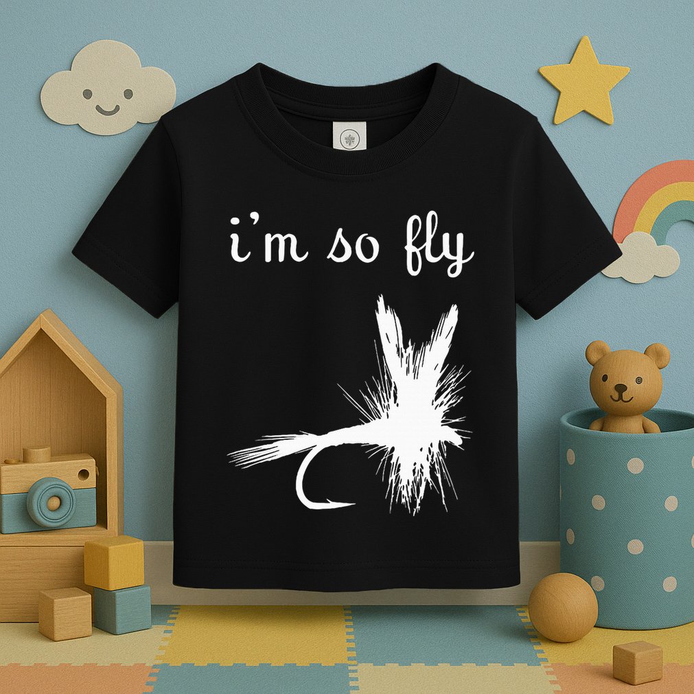 Fly Funny Fishing Toddler T-Shirt