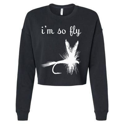 Fly Funny Fishing Cropped Pullover Crew