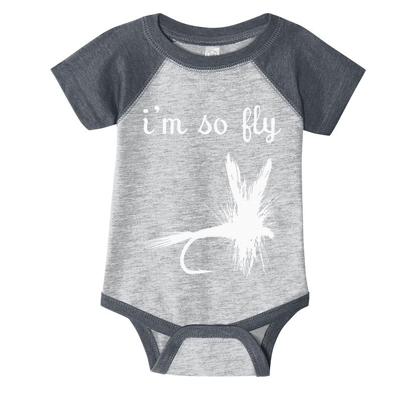 Fly Funny Fishing Infant Baby Jersey Bodysuit