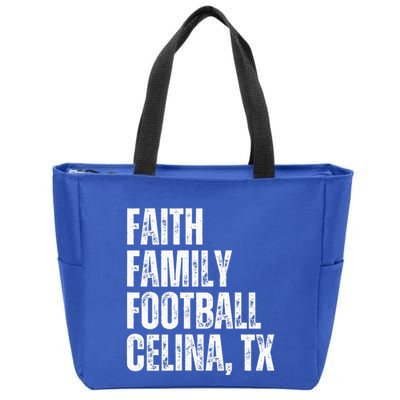 Faith Family Football Celina Texas Bobcats Zip Tote Bag