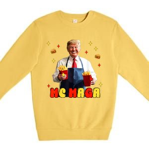 Fast Food Fun Parody Artwork Premium Crewneck Sweatshirt