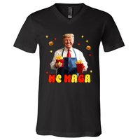 Fast Food Fun Parody Artwork V-Neck T-Shirt