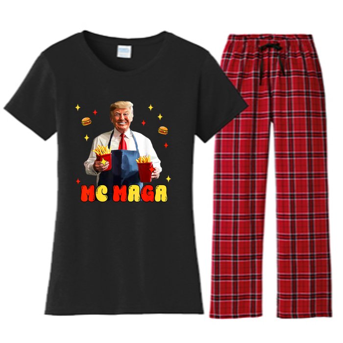 Fast Food Fun Parody Artwork Women's Flannel Pajama Set