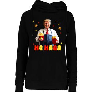 Fast Food Fun Parody Artwork Womens Funnel Neck Pullover Hood