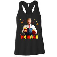 Fast Food Fun Parody Artwork Women's Racerback Tank