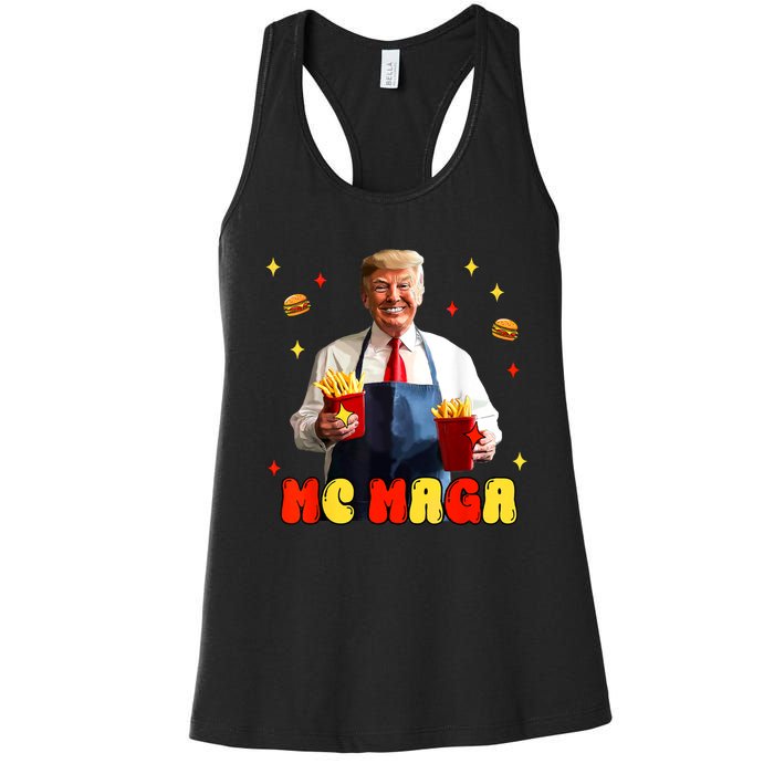 Fast Food Fun Parody Artwork Women's Racerback Tank