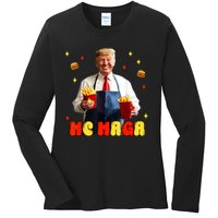 Fast Food Fun Parody Artwork Ladies Long Sleeve Shirt