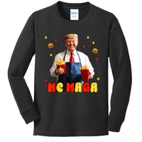 Fast Food Fun Parody Artwork Kids Long Sleeve Shirt