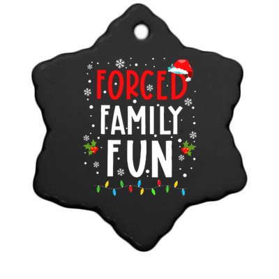 Forced Family Fun Winter Holidays Funny Christmas Adult Ceramic Star Ornament