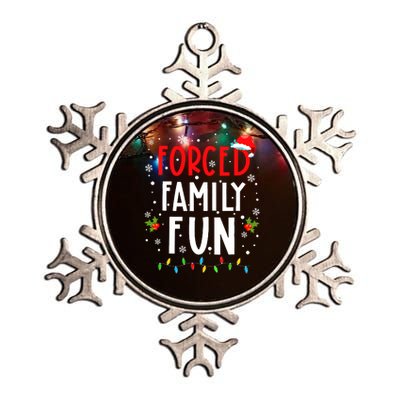 Forced Family Fun Winter Holidays Funny Christmas Adult Metallic Star Ornament