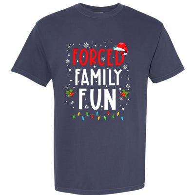 Forced Family Fun Winter Holidays Funny Christmas Adult Garment-Dyed Heavyweight T-Shirt