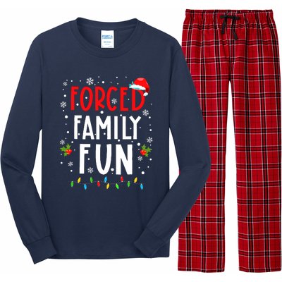 Forced Family Fun Winter Holidays Funny Christmas Adult Long Sleeve Pajama Set