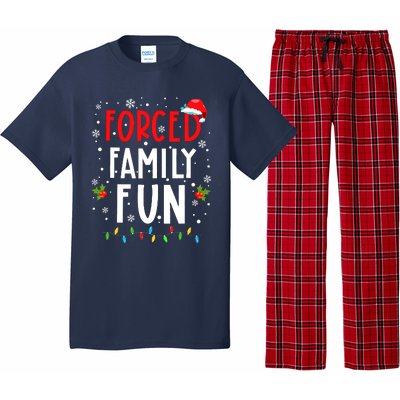 Forced Family Fun Winter Holidays Funny Christmas Adult Pajama Set