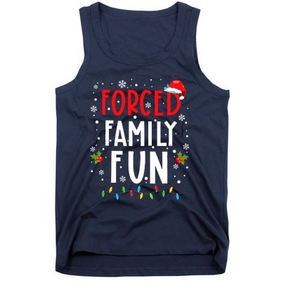 Forced Family Fun Winter Holidays Funny Christmas Adult Tank Top