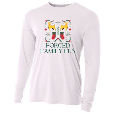 Forced Family Fun Ugly Christmas Cooling Performance Long Sleeve Crew