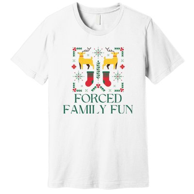 Forced Family Fun Ugly Christmas Premium T-Shirt