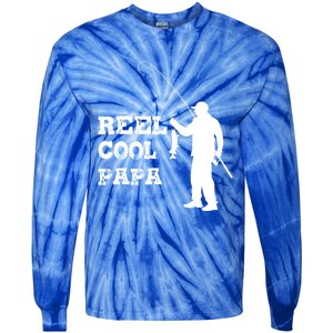 Fishing Fisher Funny Reel Cool Papa Great Gift Tie-Dye Long Sleeve Shirt