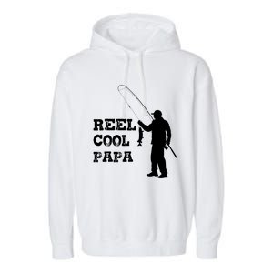 Fishing Fisher Funny Reel Cool Papa Great Gift Garment-Dyed Fleece Hoodie