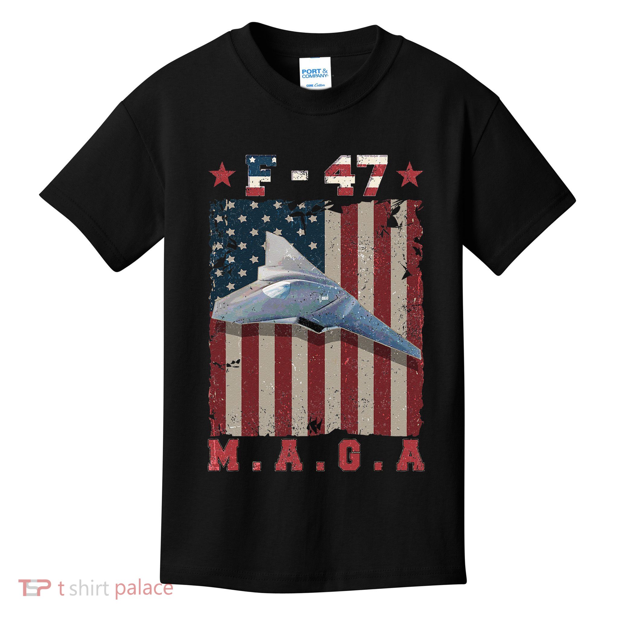 Funny F47 Fighter Jet Trump F-47 Jet Fighter Aircraft Kids T-Shirt