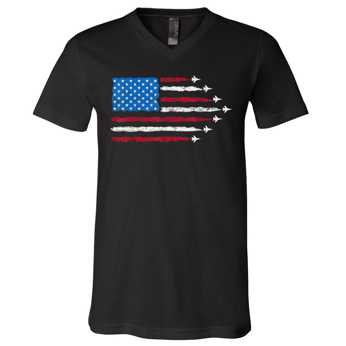 Funny F47 Fighter Jet Trump F 47 Jet Fighter Aircraft V-Neck T-Shirt