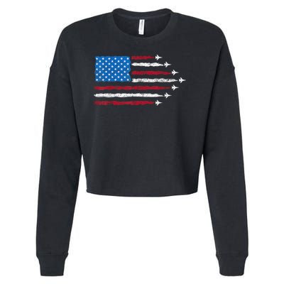 Funny F47 Fighter Jet Trump F 47 Jet Fighter Aircraft Cropped Pullover Crew