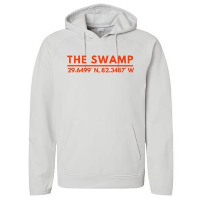 Florida Fl Fans The Swamp Performance Fleece Hoodie