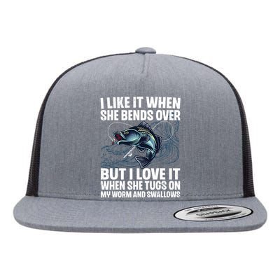 Funny Fishing For Men Women Fishing Fish Fisherman Flat Bill Trucker Hat