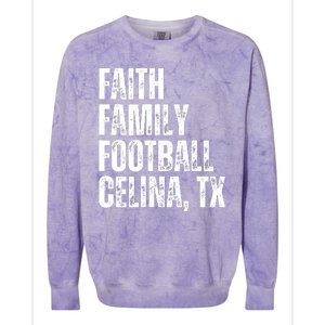 Faith Family Football Celina Texas Bobcats Colorblast Crewneck Sweatshirt