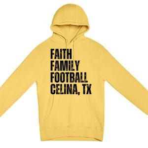 Faith Family Football Celina Texas Bobcats Premium Pullover Hoodie