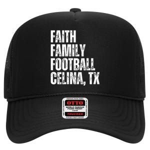 Faith Family Football Celina Texas Bobcats High Crown Mesh Back Trucker Hat