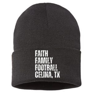 Faith Family Football Celina Texas Bobcats Sustainable Knit Beanie