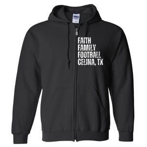 Faith Family Football Celina Texas Bobcats Full Zip Hoodie