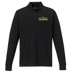 Funny Fantasy Football 2025 Champion Fantasy Football Performance Long Sleeve Polo