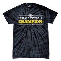 Funny Fantasy Football 2025 Champion Fantasy Football Tie-Dye T-Shirt