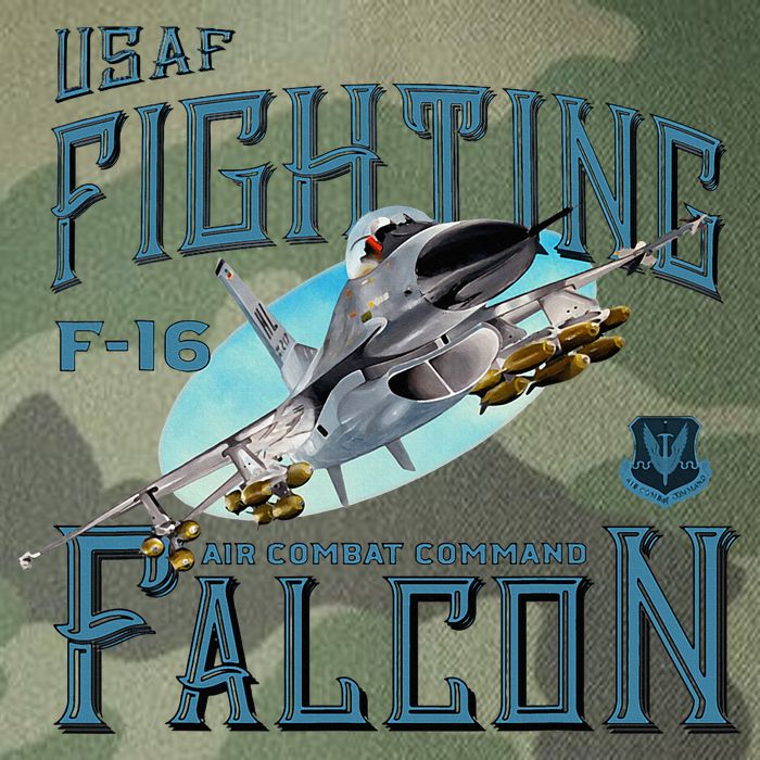 Fighting Falcon F16 Legacy Tie Dye Trucker Hat
