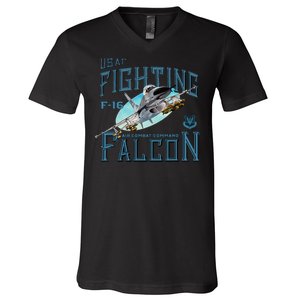 Fighting Falcon F16 V-Neck T-Shirt