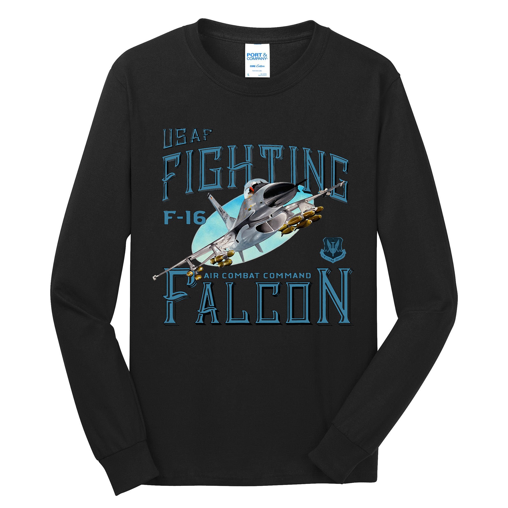 Fighting Falcon F16 Tall Long Sleeve T-Shirt