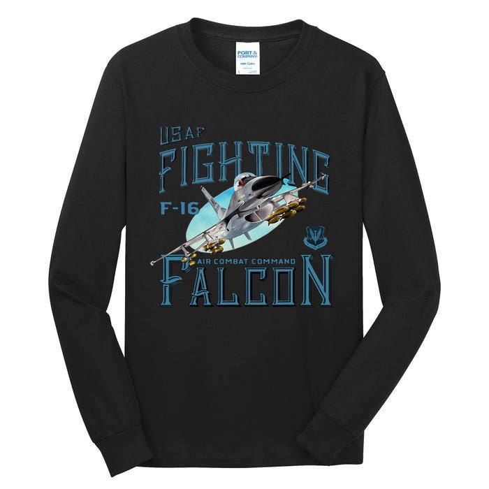 Fighting Falcon F16 Tall Long Sleeve T-Shirt