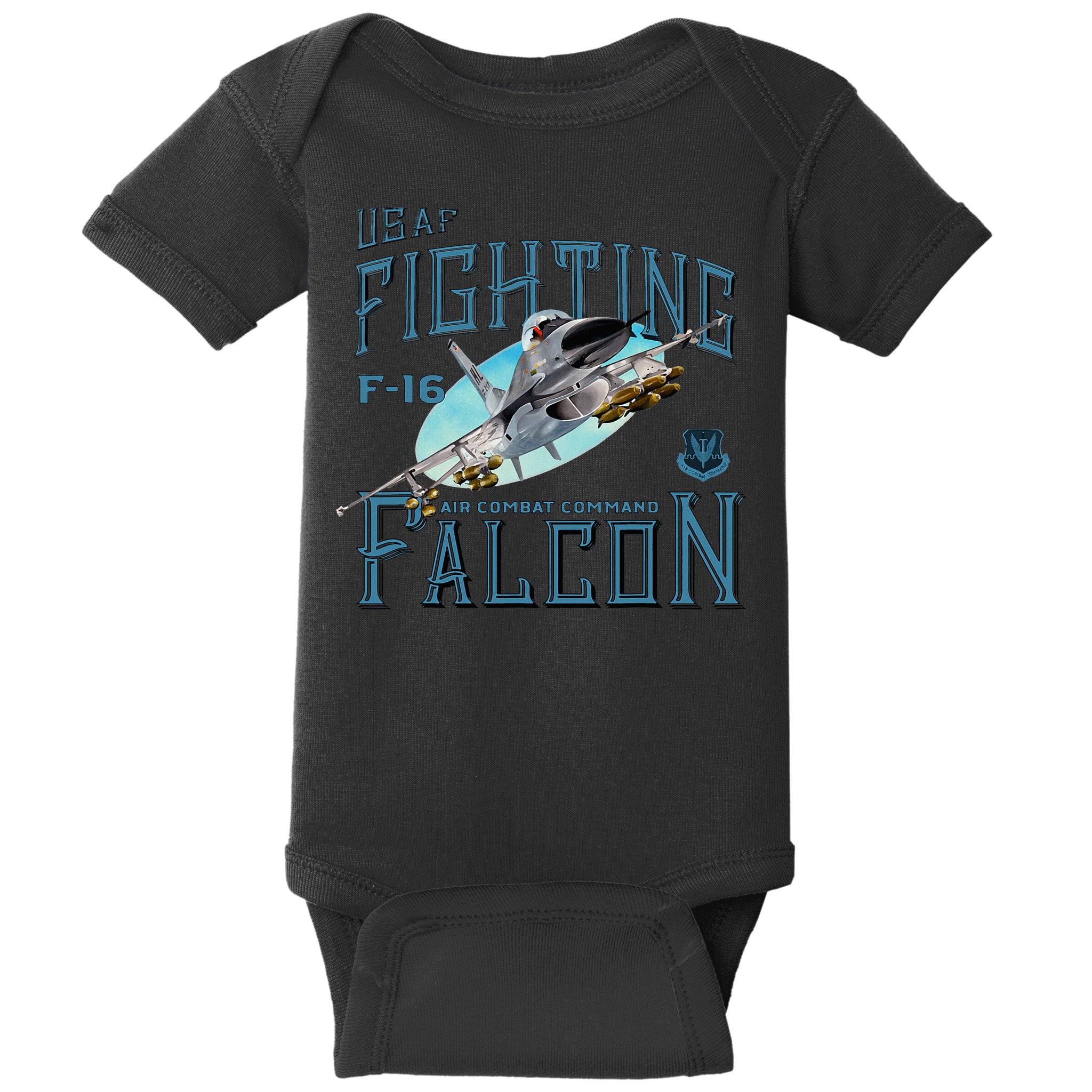 Fighting Falcon F16 Baby Bodysuit