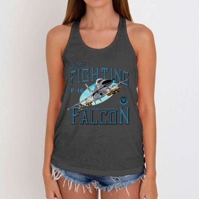 Fighting Falcon F16 Women's Knotted Racerback Tank