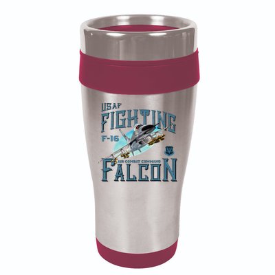 Fighting Falcon F16 16oz Travel Tumbler