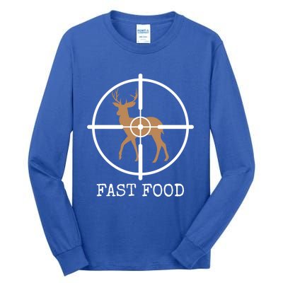 Fast Food Funny Deer Hunting Meaningful Gift Tall Long Sleeve T-Shirt