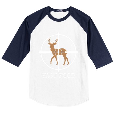 Fast Food Funny Deer Hunting Meaningful Gift Baseball Sleeve Shirt