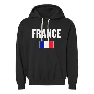 France French Flag Garment-Dyed Fleece Hoodie