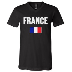 France French Flag V-Neck T-Shirt