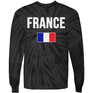 France French Flag Tie-Dye Long Sleeve Shirt